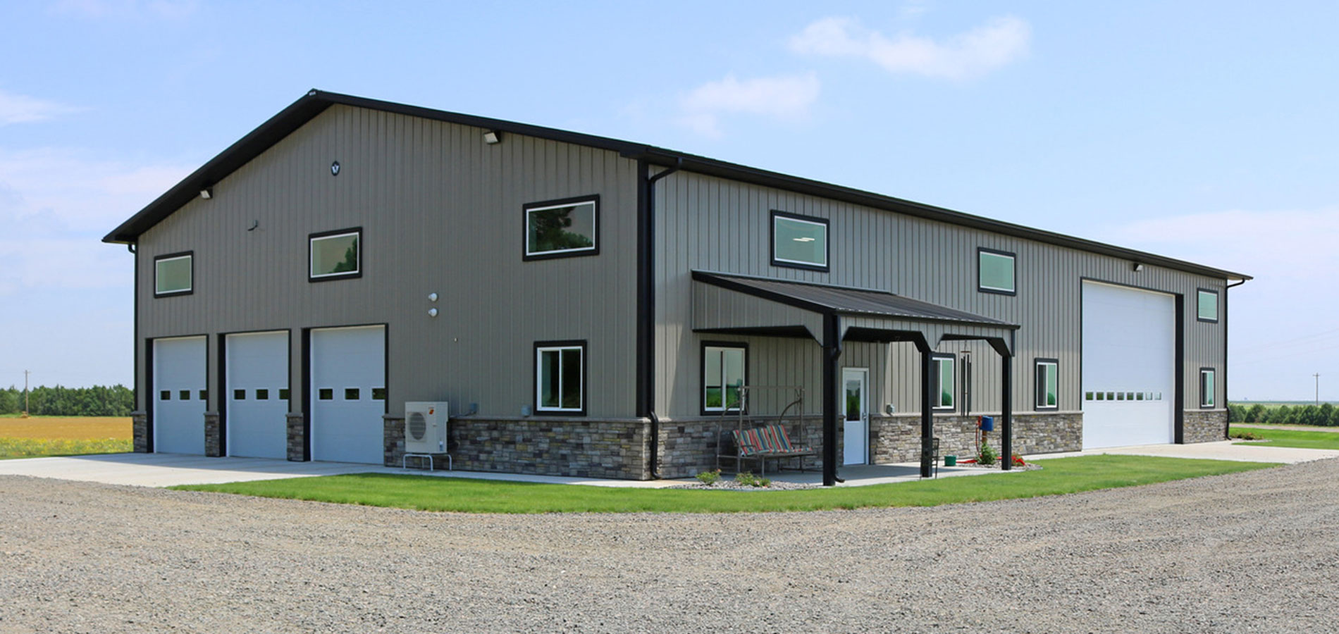 Agriculture Pole Barn Machine Shed Construction
